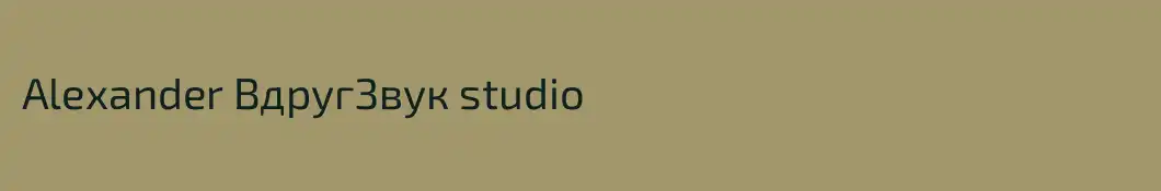Alexander ВдругЗвук studio